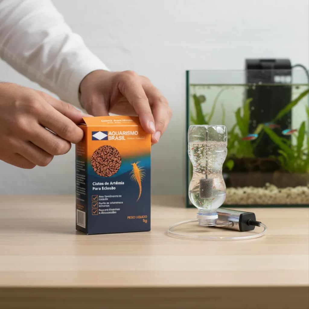 Cistos De Artemia Para Eclosão 5g Aquarismo Brasil para alimentação de alevinos e peixes pequenos
