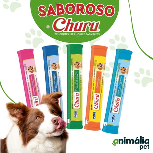 Petisco para cachorro Churu Inaba 56g original - vários sabores