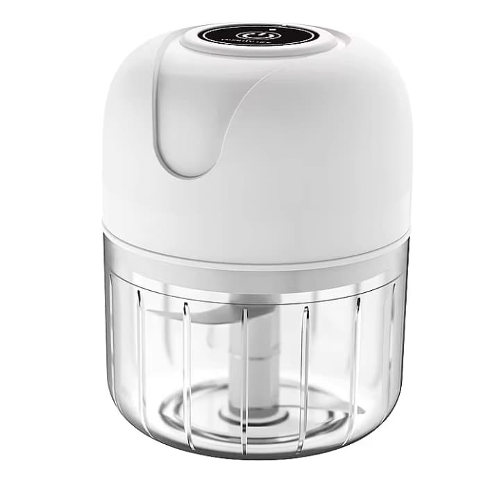 Mini Processador Triturador Elétrico USB Recarregável 250ml 3 Lâminas Alho Carne Legumes Portátil