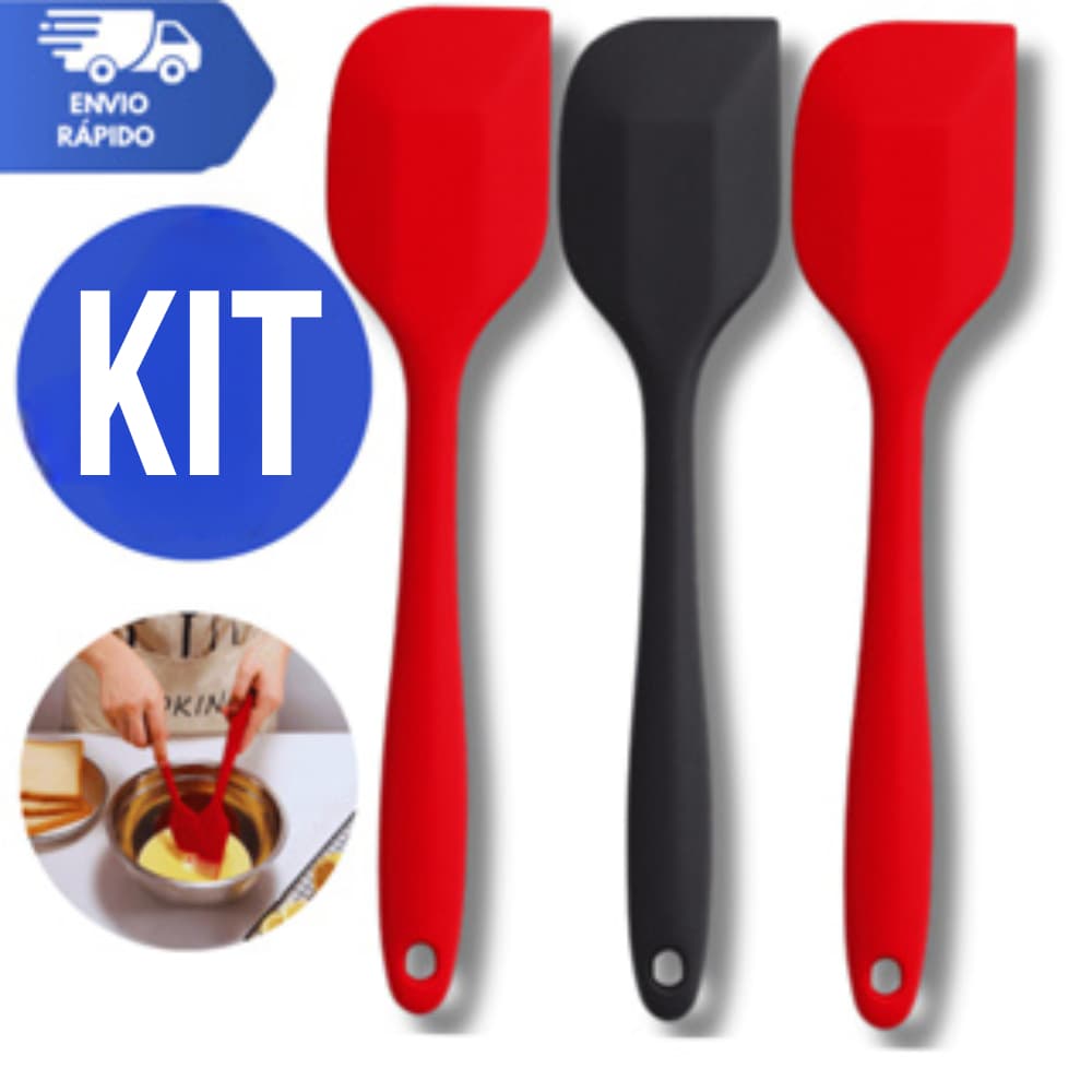 Espátula Reta de Silicone Grande Sortidas  Raspadora melhores utensílios para sua cozinha 27CM Multiuso Qualidade