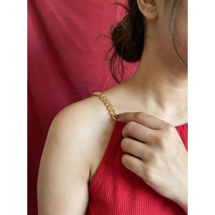 Blusa Trapezio Tamanho Unico Com Alça De Corrente