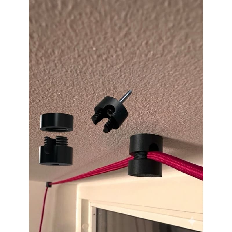 Kit 3 Gancho de parede e teto para fios e cordas suporte para fios fixável