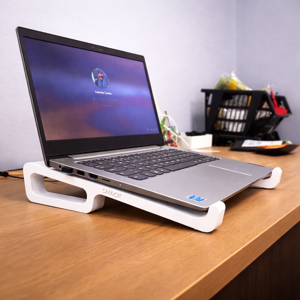 Suporte para Notebook Ergonômico  Base Elevada Antiderrapante Ventilado Resistente -SHACK
