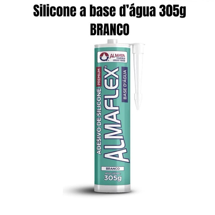 Silicone Almaflex a base d’água 305g Cor: BRANCO - Almata Química