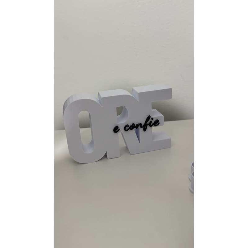 Nome Decorativo 3D “Ore e Confie” Personalizado | Decoração Cristã