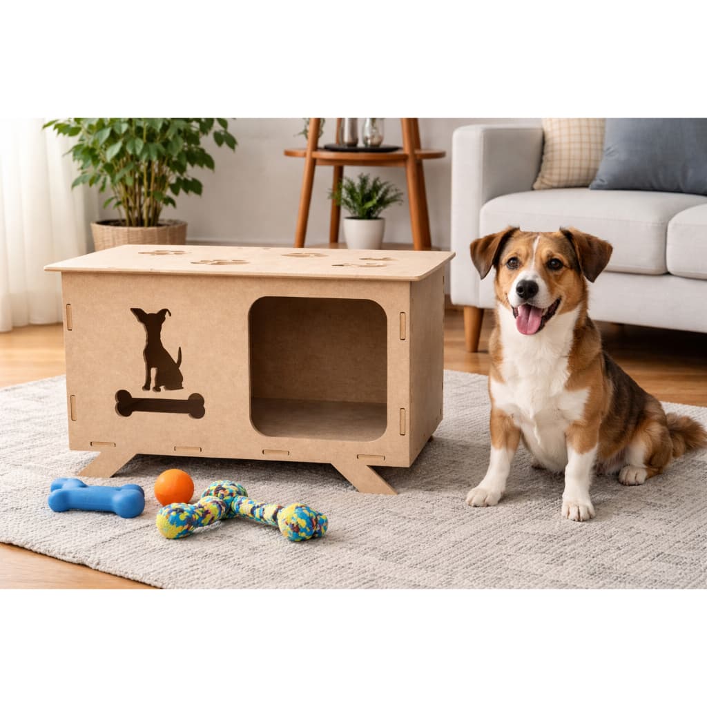 Casinha Abrigo em MDF – Ideal para Cães e Gatos Pequenos
