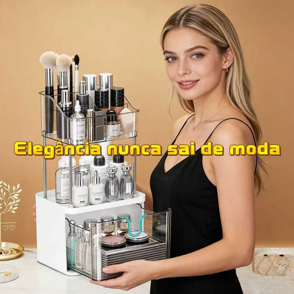 Organizadores 3 camadas Andares Cosméticos Prateleira De Maquiagem Acrílica