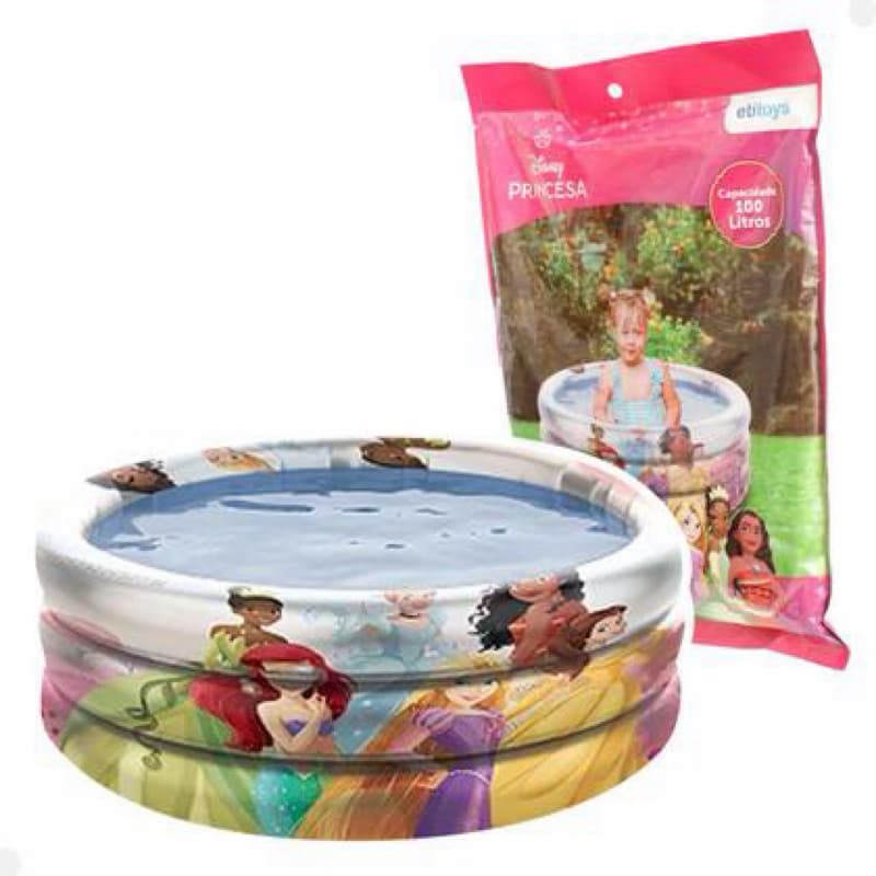 Piscina Infantil Inflável Princesa Disney 100 Litros 86x20cm Colorido