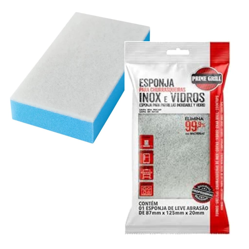 Esponja de Limpeza de Aço Inox Vidro Anti Gordura Multiuso Para Panelas Pratos & Fogão Prime Grill
