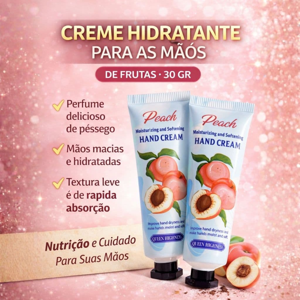 Creme hidratante para as mãos de frutas 30 gr