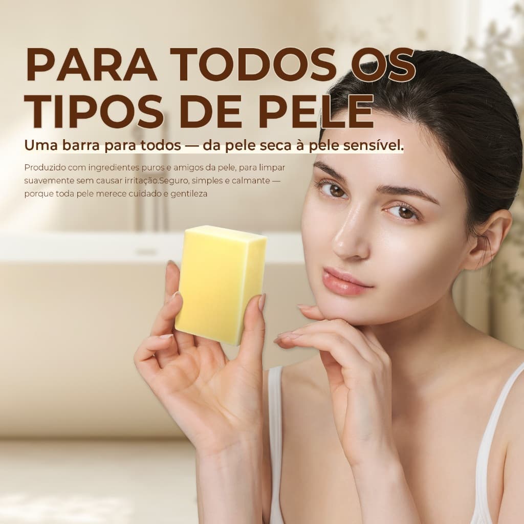 OUKEYA Sabonete Hidratante Sebo Bovino Rosto Corpo Pele Seca Oleosa 115g