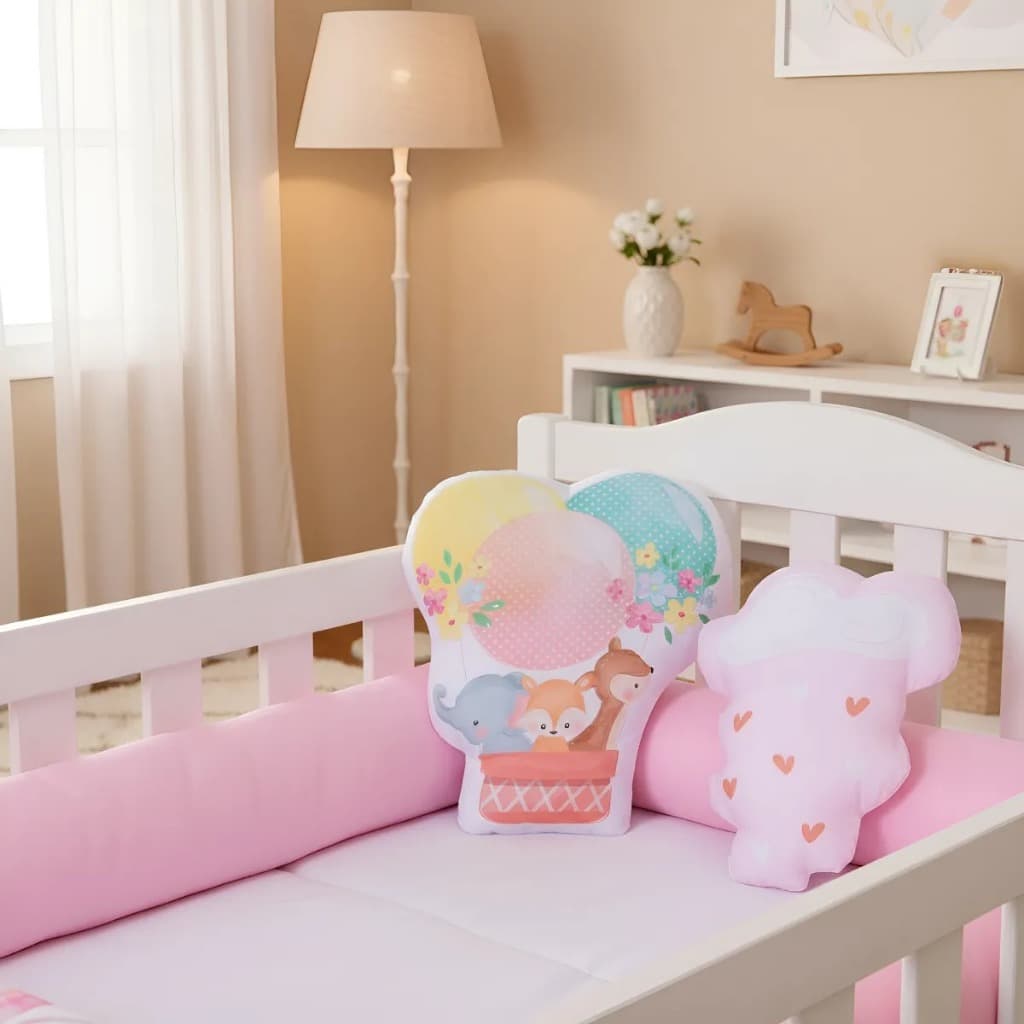 Kit Almofada Decorativa 2 Peças Infantil Estampas Variadas Macia Conforto Quarto Bebê Decoração Top