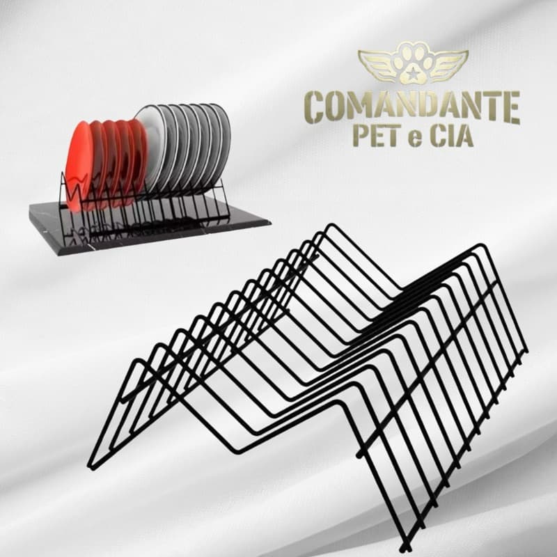 Suporte Organizador de Pratos Vertical com Estrutura em Aço Resistente para Cozinha