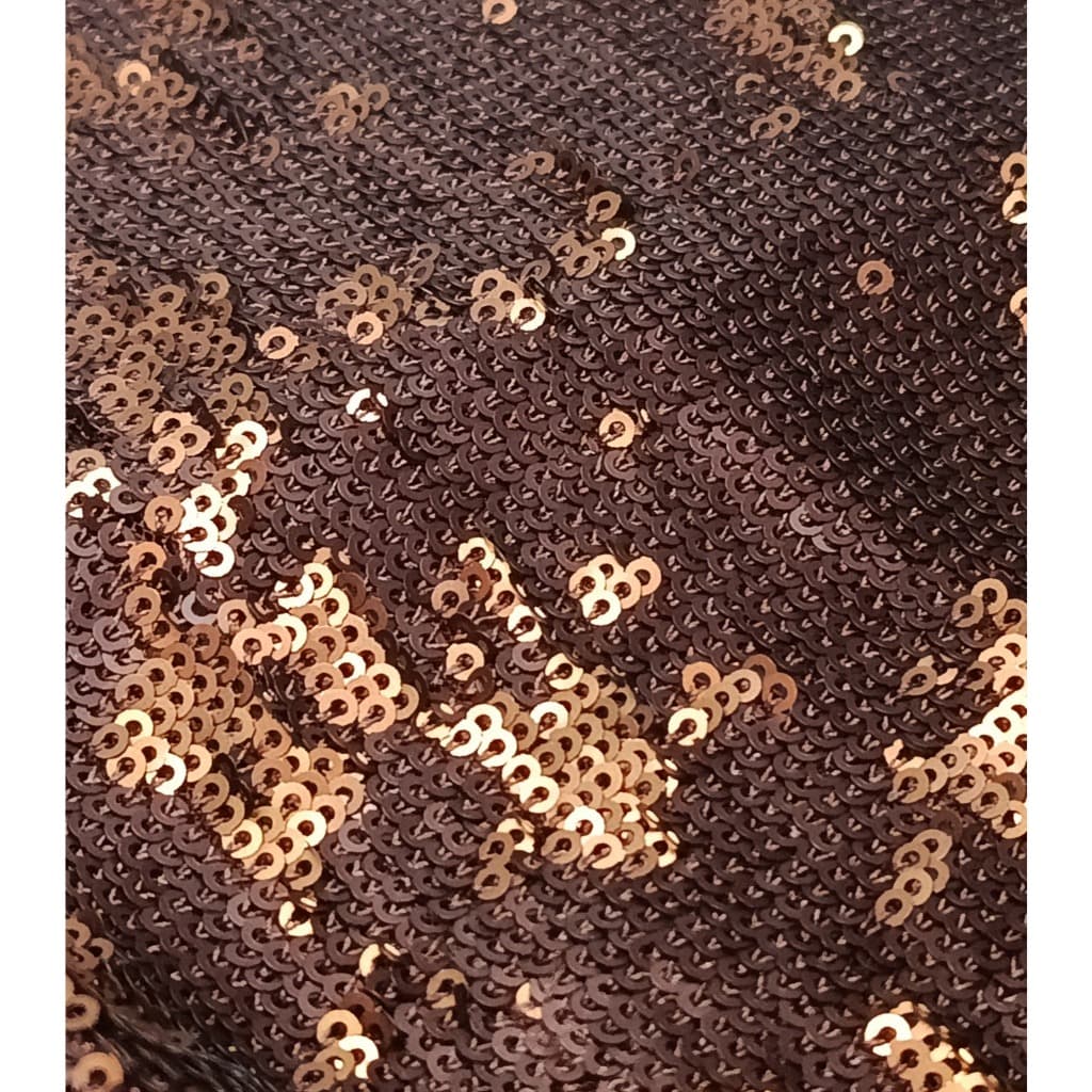 Tecido Paetê Magic Mex Bronze - 100% Poliéster Para Moda Festa, Glamour Brilho Luxuoso E Sofisticado