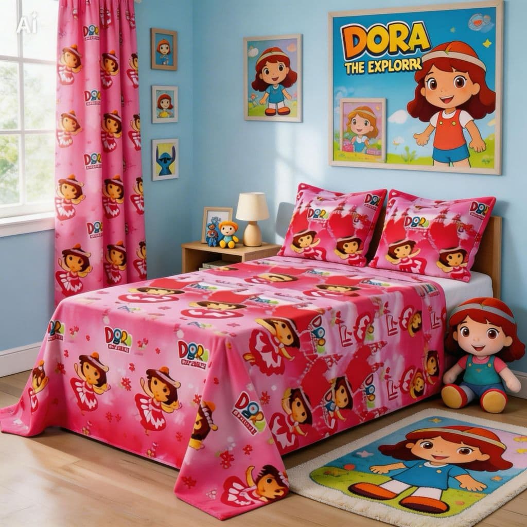 Lençol Casal Box 2,20m x 2,50m 3 Peças Estampado Personagens Infantil/Juvenil Luxo - Envio rapido