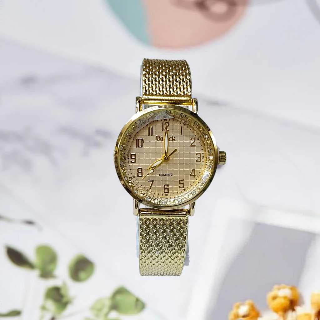 Relógio feminino silicone dourado rose prata preto
