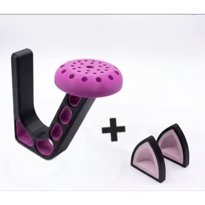 Kit Suporte + Orelha de Gato”👉 “Organize e personalize seu capacete