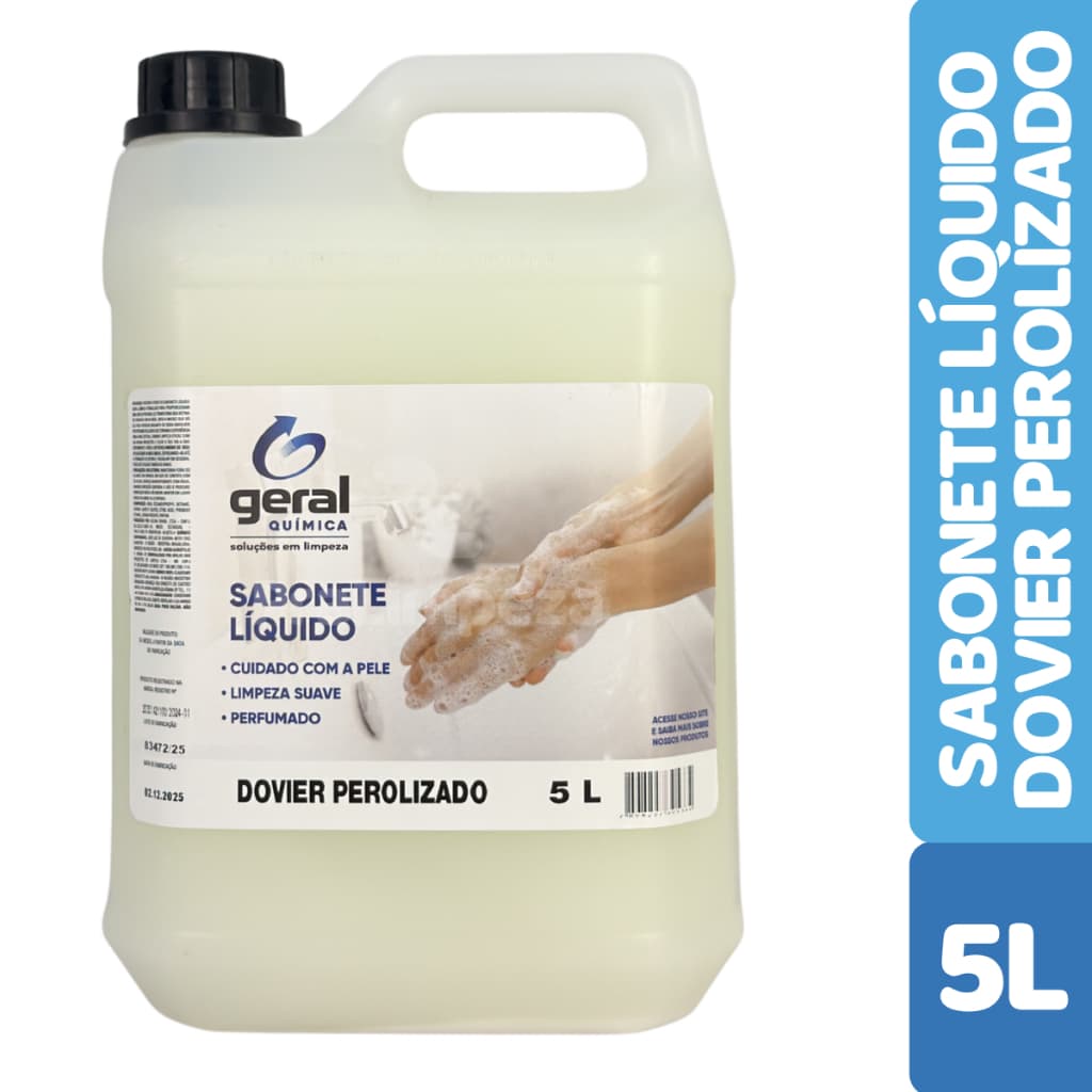 Sabonete Líquido 5L Perolizado Dovier Limpeza Suave Pele Hidratada Geral Química