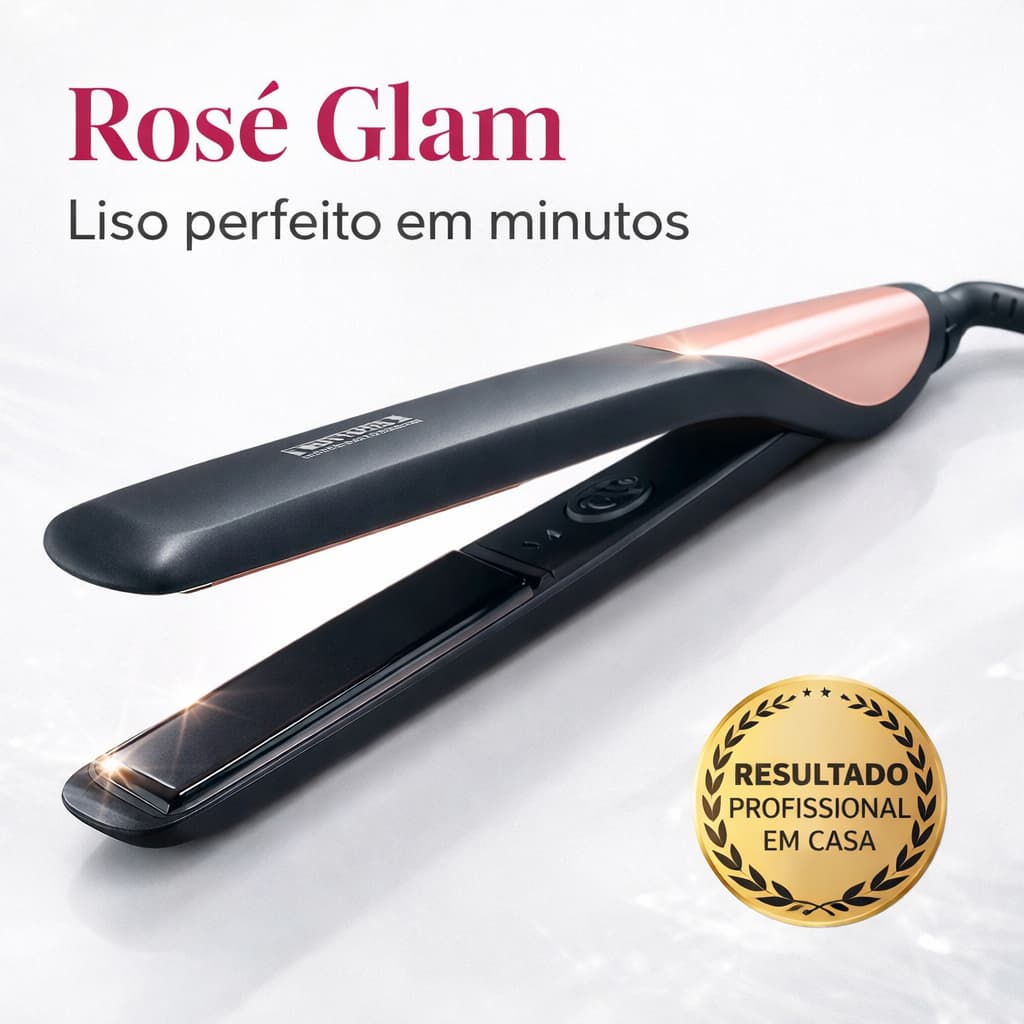 Chapinha Profissional Bivolt Rosa Alisadora Rápida 50W