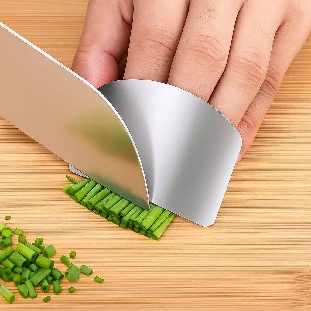 Protetor de Dedo Para Corte de Alimento Aço Inox Encaixe Ajustável