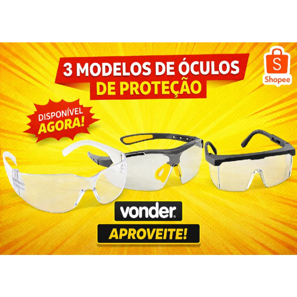 Oculos Protecao Seguranca Epi Lente Incolor Boxer Vonder