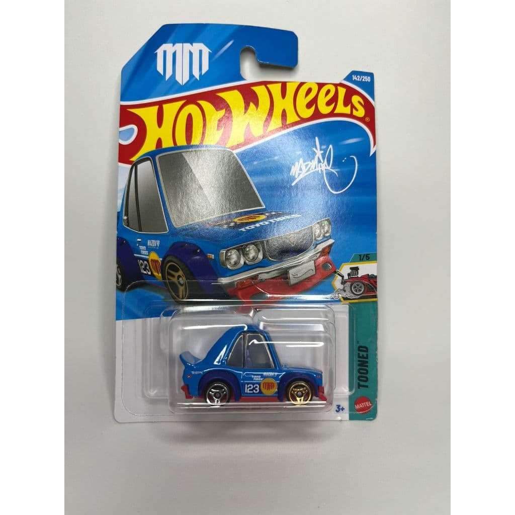 Carrinho Hot Wheels Original – MAZDA RX-3 AZUL - Colecionável