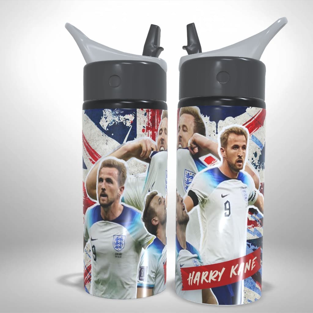 Garrafa Squeeze Personalizada Exclusiva Inglaterra Harry Kane Craques Copa do Mundo Alumínio