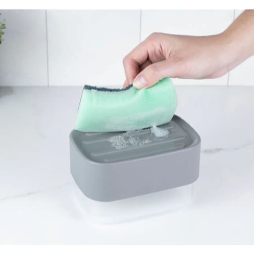 Dispenser de Detergente e Sabão Líquido com Esponja Porta Sabão Líquido