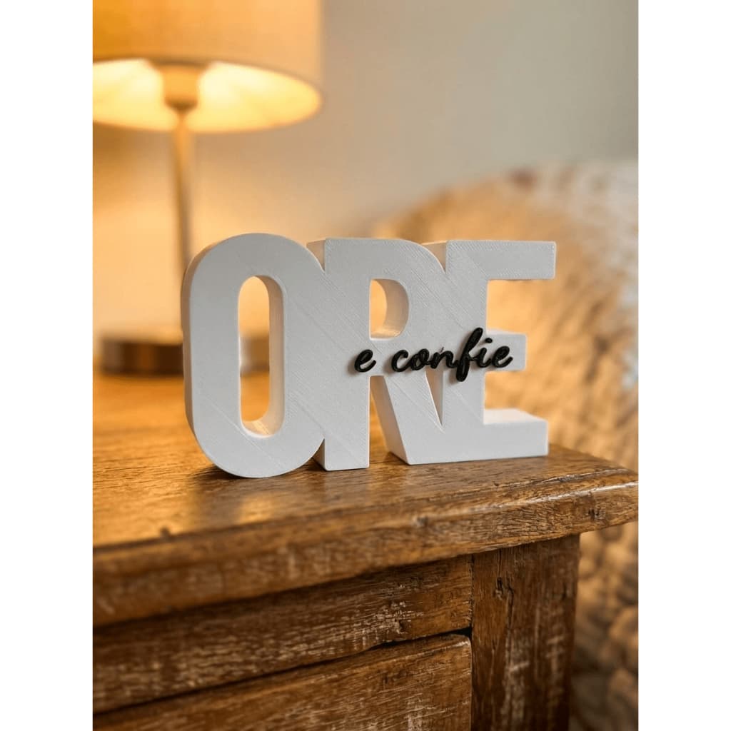 Quadro Placa Ore E Confie Para Sala E Quarto Enfeite De Mesa