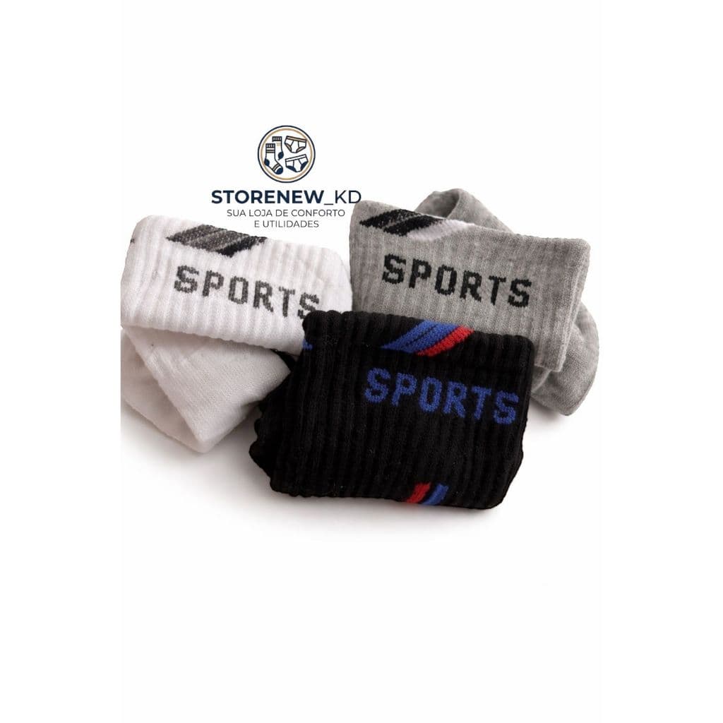 Kit Meias Longas Mescladas 3-24 Pares Algodão Conforto Dia a Dia