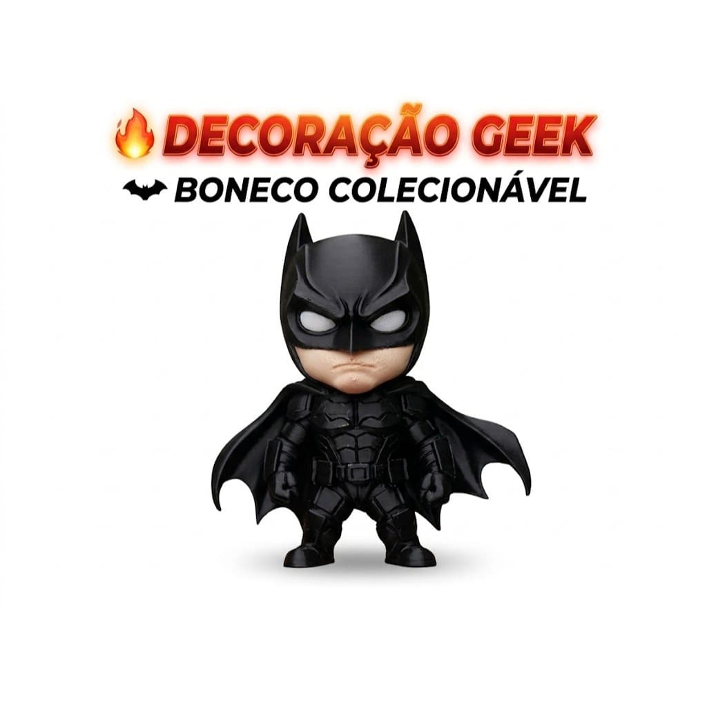 Boneco Colecionável Batman Miniatura Decorativa Geek Herói Action Figure