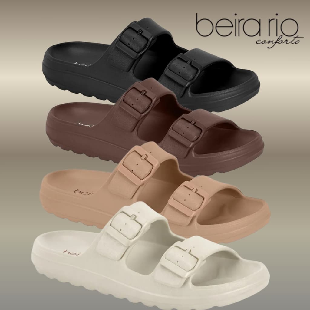 Sandália Papete Confortável Leve Birken Nuvem Fivela Regulavél Elegante 8574.100