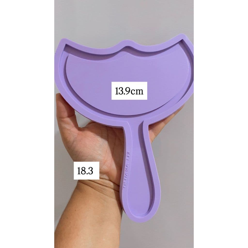 Kit Molde de Silicone Espelho de Mão lash design Grande +  Espelho 05 unidades.