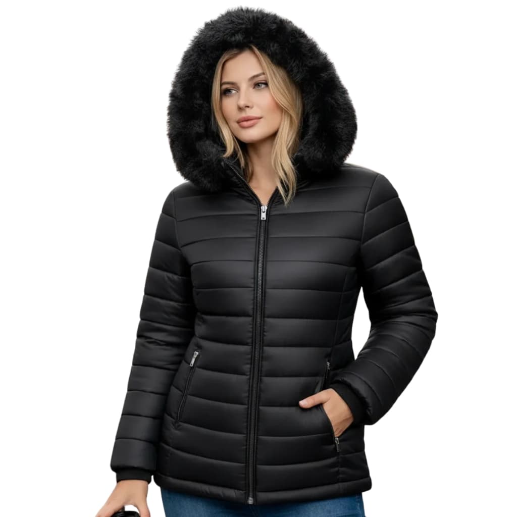 Jaqueta Bobojaco Feminina Puffer Impermeável Inverno Térmica