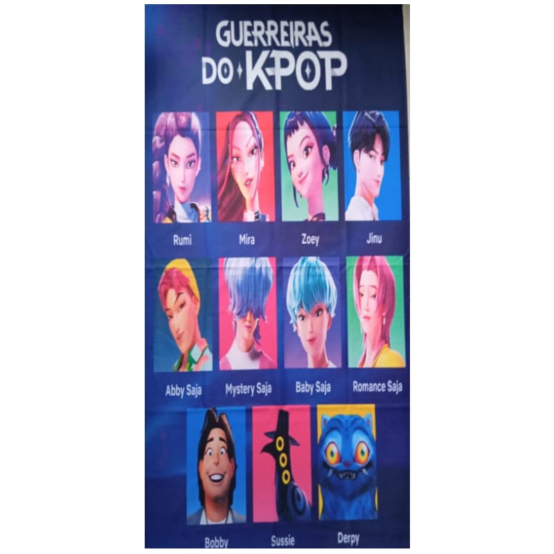 Toalha De Banho Infantil Praia Piscina Banda Pop Guerreiras Do K-pop