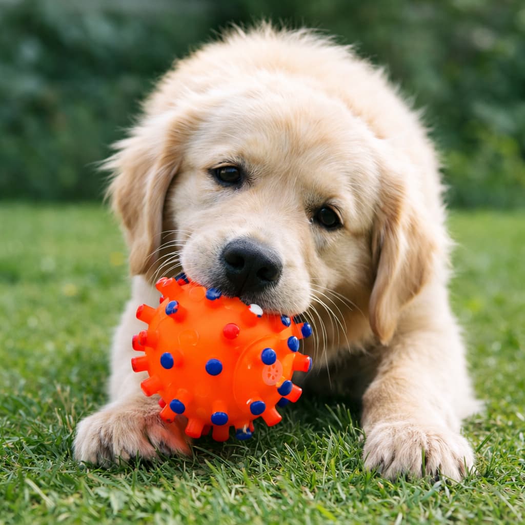 Brinquedo Bola Mordedor para Cães Com Apito Cravo