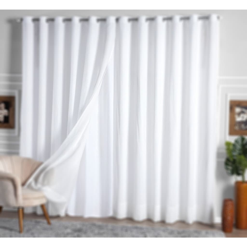 Cortina Linho Flame 2,50m x 2,80m c/ Abraçadeira - Cinza