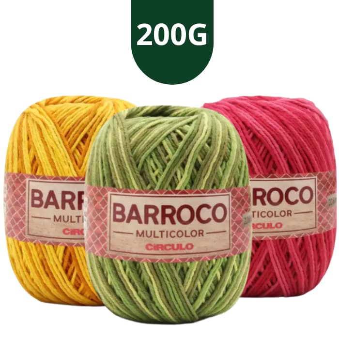 Barbante Barroco Multicolor 200g Número n°4 Escolha A Cor