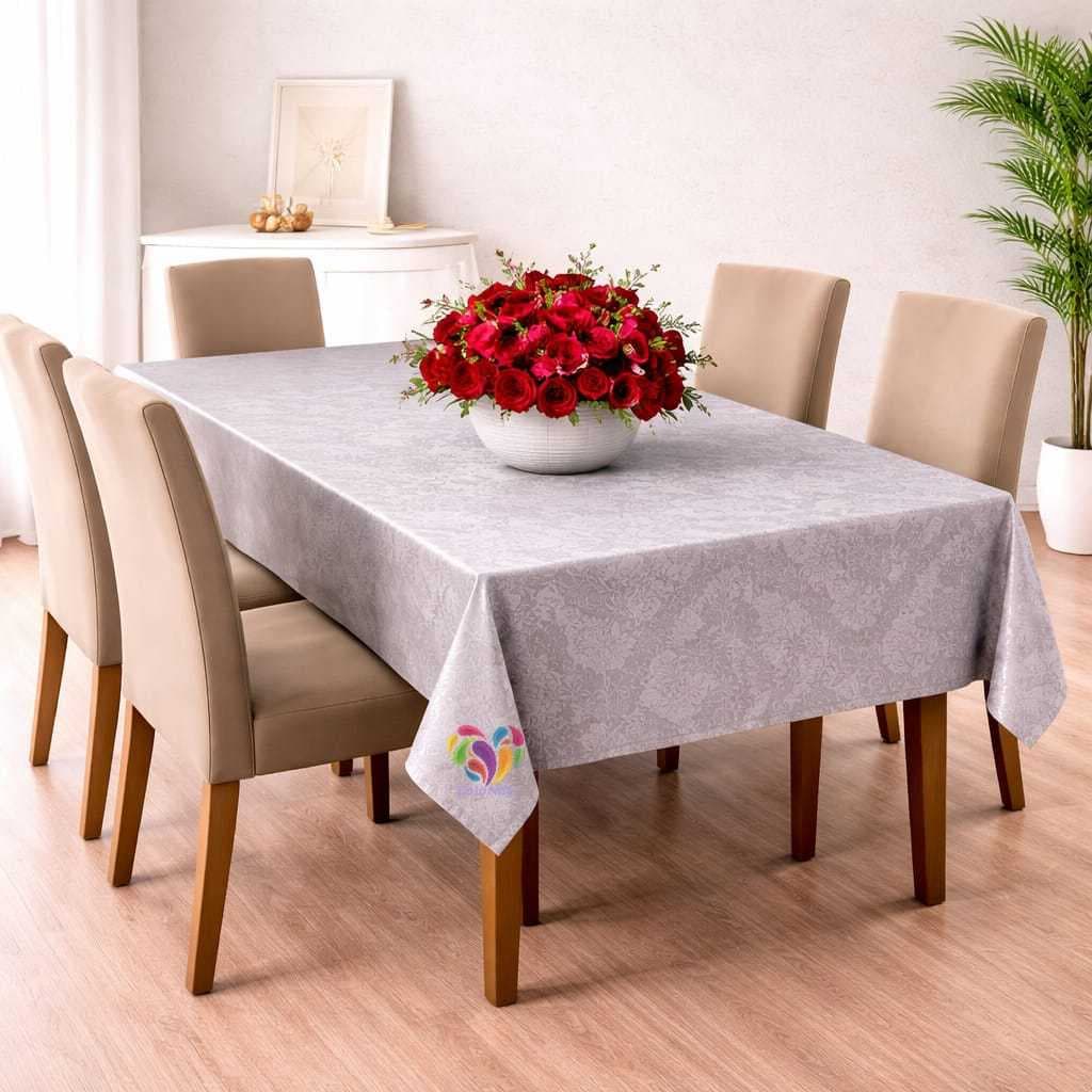 Toalha de Mesa Jacquard Luxo 4 Lugares 1,35 x 1,35 para Cozinha Tecido Grosso