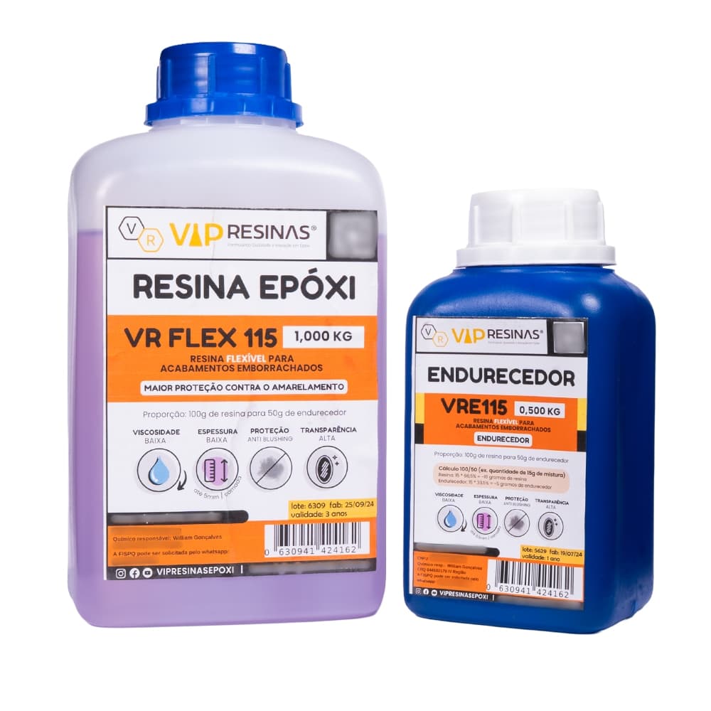 Resina Flexível Com Proteção Uv Vr Flex 115 - 1,5kg
