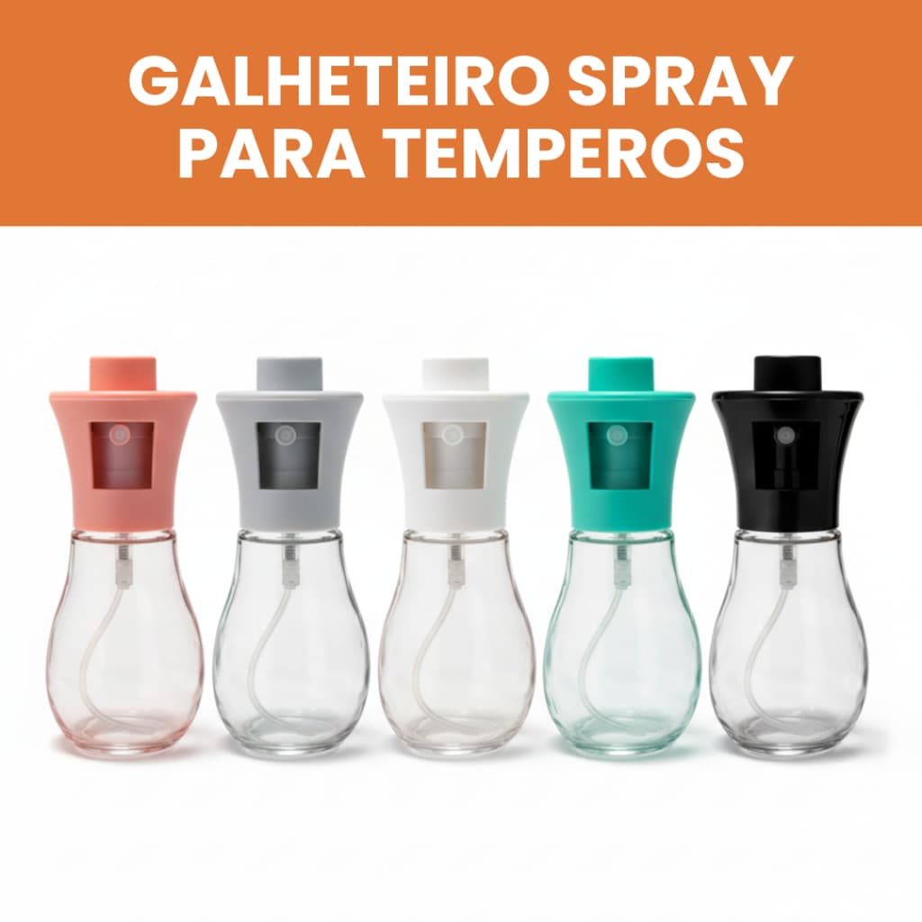 Pulverizador De Azeite Spray Vidro 170ml Borrifador Óleo Cozinha Air Fryer Vinagre Galheteiro Color