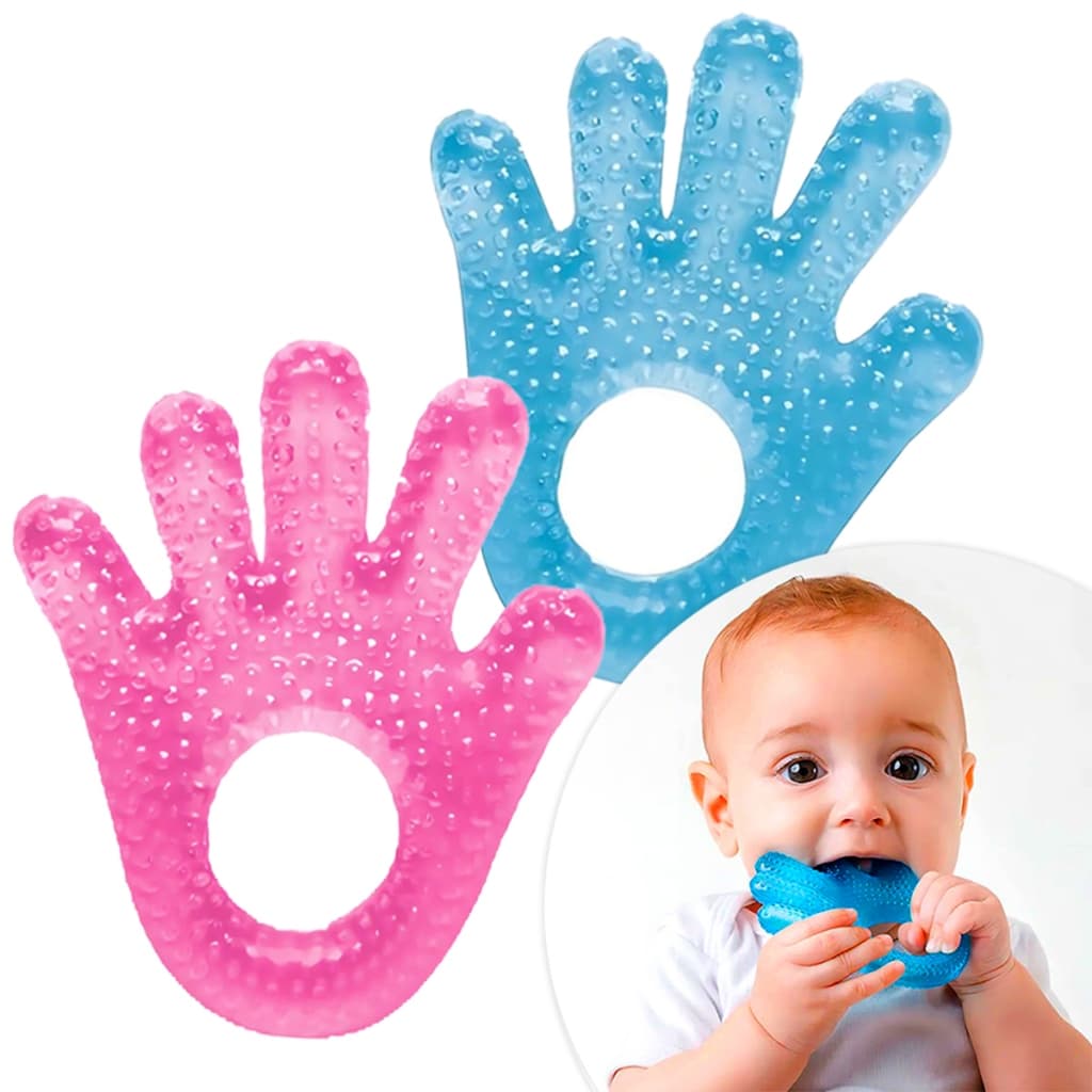 Mordedor Com Água Maozinha Alívio Para As Gengivas Do Bebê Com Texturas Buba