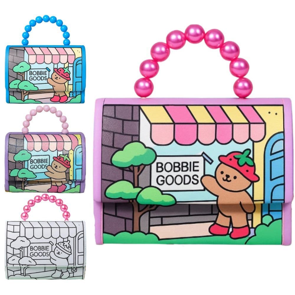 Bolsa Infantil Menina Ursinhos Bob Para Colorir Criança Bolsinha Pequena Blogueira Festa Ombro