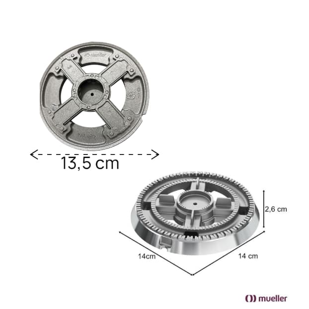 Mueller Base Difusor Queimador Boca Tripla Chama Fogão Piso Mueller 101050790