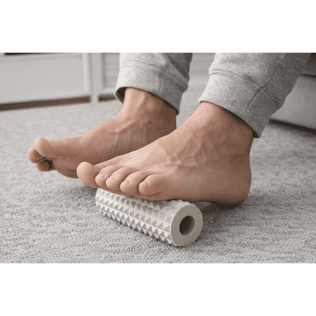 Rolo de massagem para os pés massageador plantar manual em plástico PLA 12,0 cm