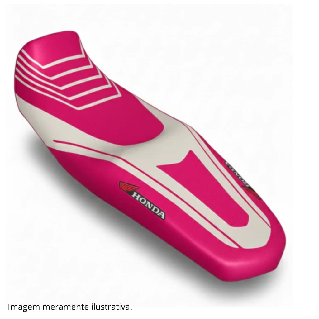 Capa de Banco Moto Esportiva Bros, Fan, Titan 125 150 160 Personalizada Impermeável Rosa Premium