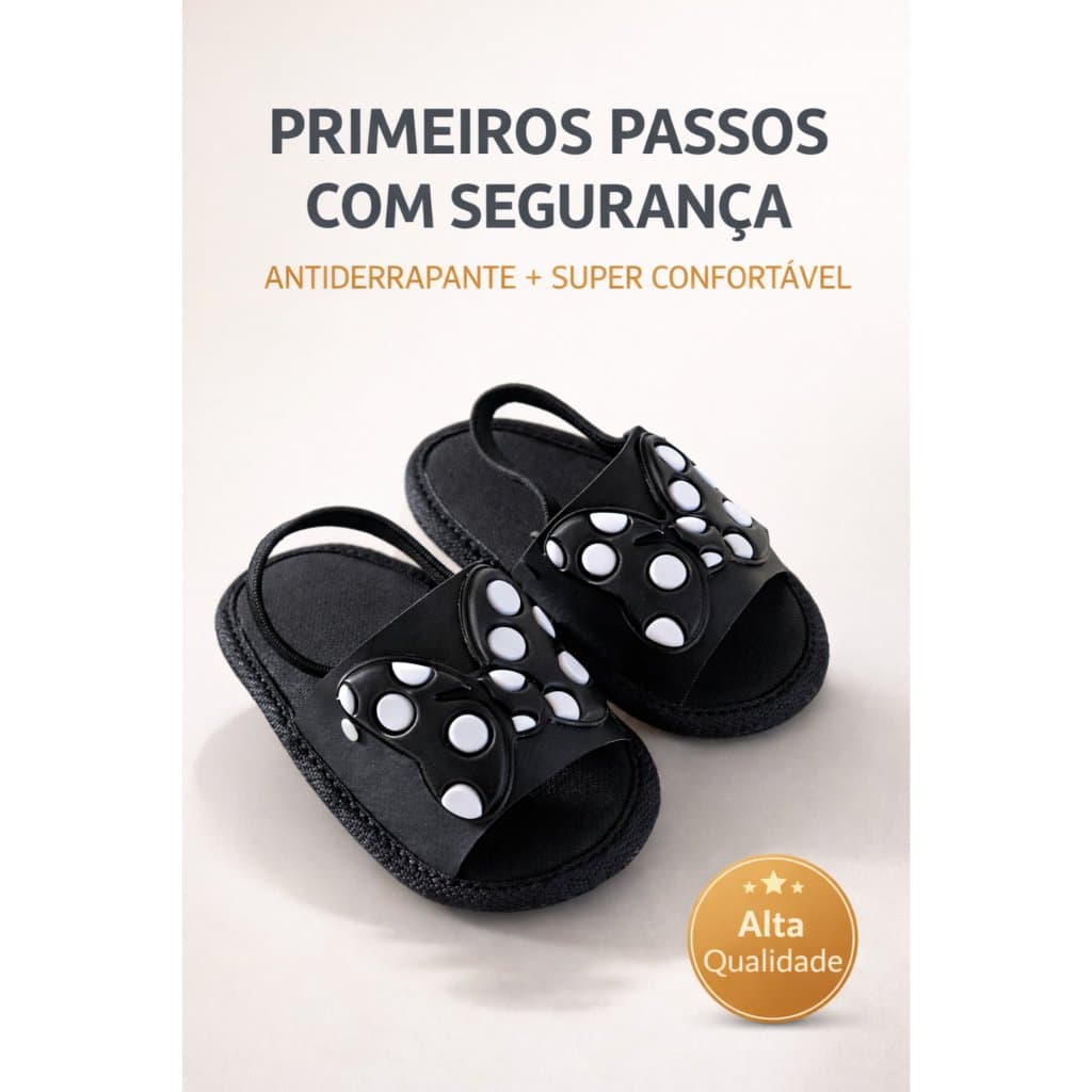 Papete Bebê Menina Confortável Antiderrapante Leve Ideal Para Primeiros Passos