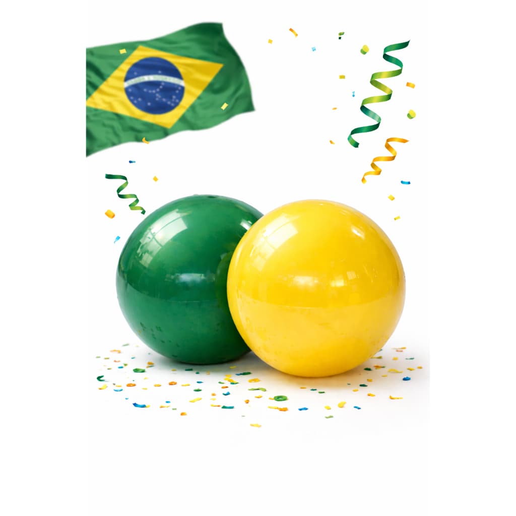 Kit Do Brasil 10 Bolas Bolão De Vinil Lisa 23cm P/ Decoração