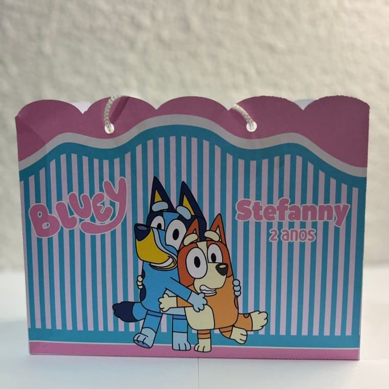 Sacolinha Personalizado bluye menina/Lembrancinha/ Aniversário/PEGUE E MONTE
