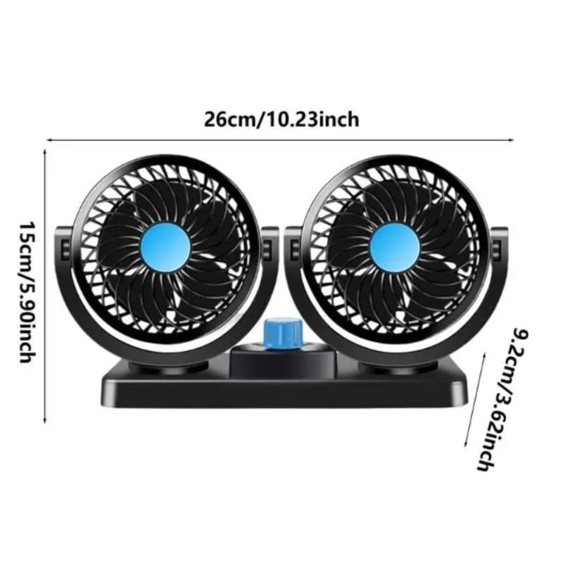 Ventilador portátil Carro Duplo Cabeça Ventilador